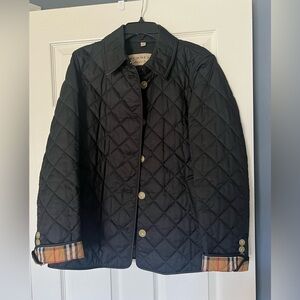 Burberry quilted plaid jacket size XL (black)